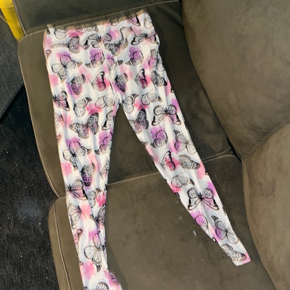 LuLaRoe Butterfly Leggings size TC 12-18